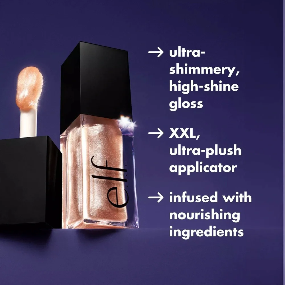 e.l.f. Glow Reviver Lip Oil Glimmer - Chocoluxe, NEW